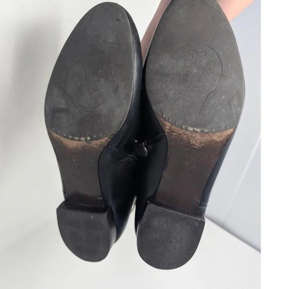 Tory Burch Jess Women's black leather‎ ankle boots sz 9.5